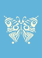 Sablon Stick-On Vintage Butterfly, 5x7in, Americana Decor Stencil, DecoArt